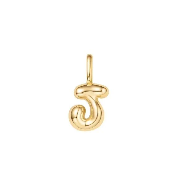 Silver Bubble "J" Initial Charm Erickson Jewelers Iron Mountain, MI