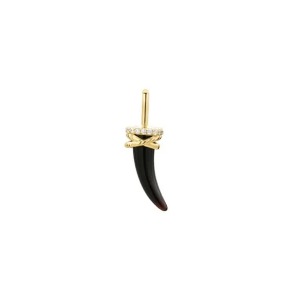 Sterling Silver Black Agate Horn Charm Erickson Jewelers Iron Mountain, MI