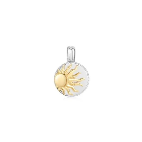 Sterling Silver and Yellow Gold Plated Bright Sun Charm Erickson Jewelers Iron Mountain, MI