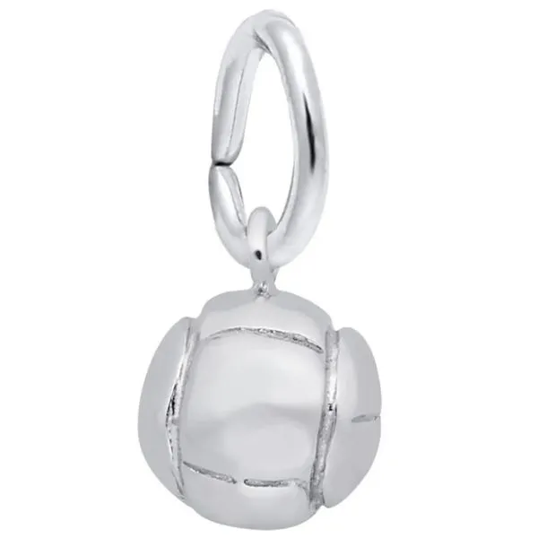 Sterling Silver Small 3D Volleyball Charm Erickson Jewelers Iron Mountain, MI