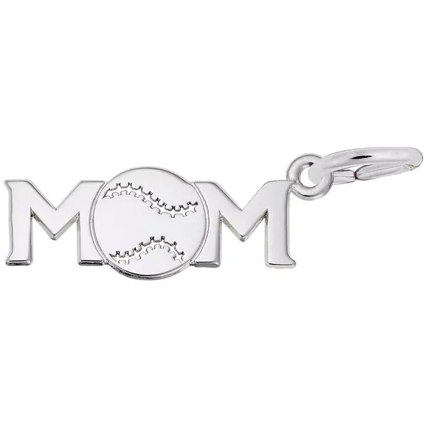 SILVER BASEBALL MOM CHARM Erickson Jewelers Iron Mountain, MI