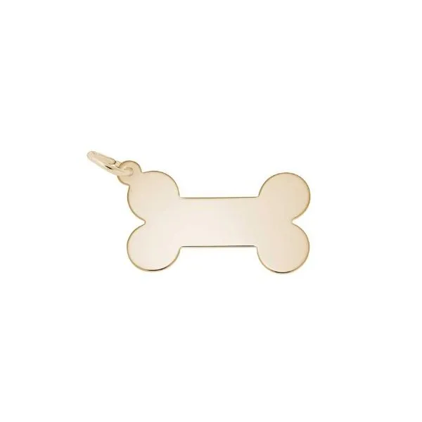 Silver Engraveable Dog Bone Charm Erickson Jewelers Iron Mountain, MI