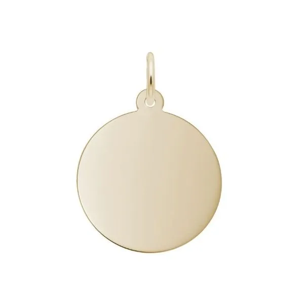 Silver Round Disk Charm Erickson Jewelers Iron Mountain, MI