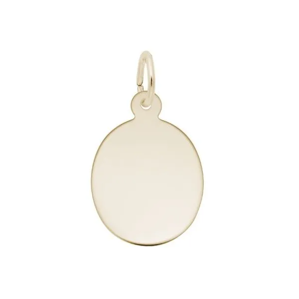 Silver Engravable Oval Charm Erickson Jewelers Iron Mountain, MI