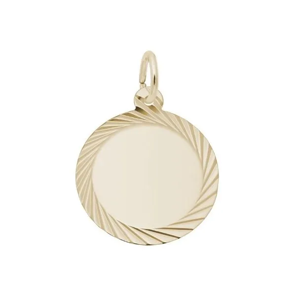 Silver Round Disk Charm Erickson Jewelers Iron Mountain, MI