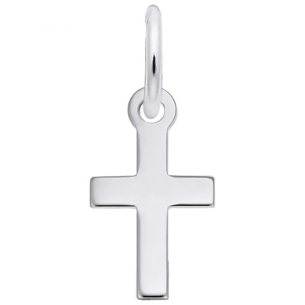 Sterling Silver Petite Basic Cross Charm Erickson Jewelers Iron Mountain, MI