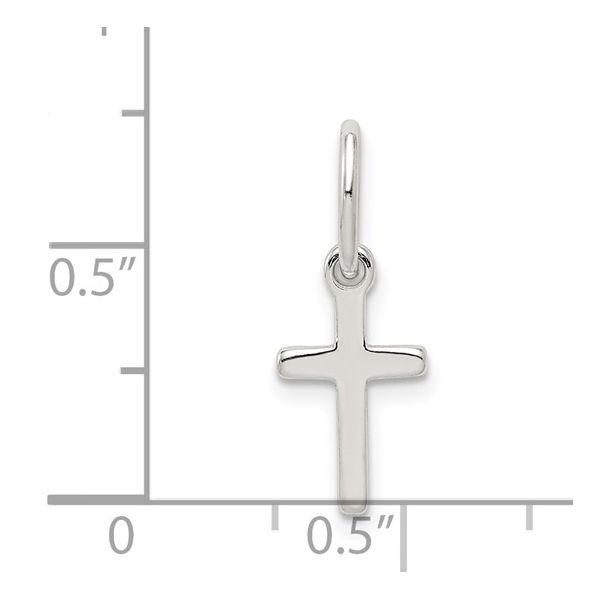 Petite Silver Cross Charm Erickson Jewelers Iron Mountain, MI