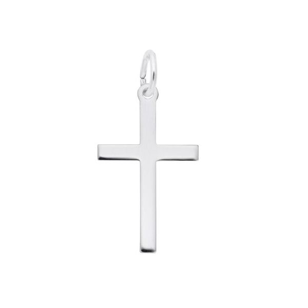 SILVER CROSS CHARM 0.52 IN X 0.73 IN Erickson Jewelers Iron Mountain, MI