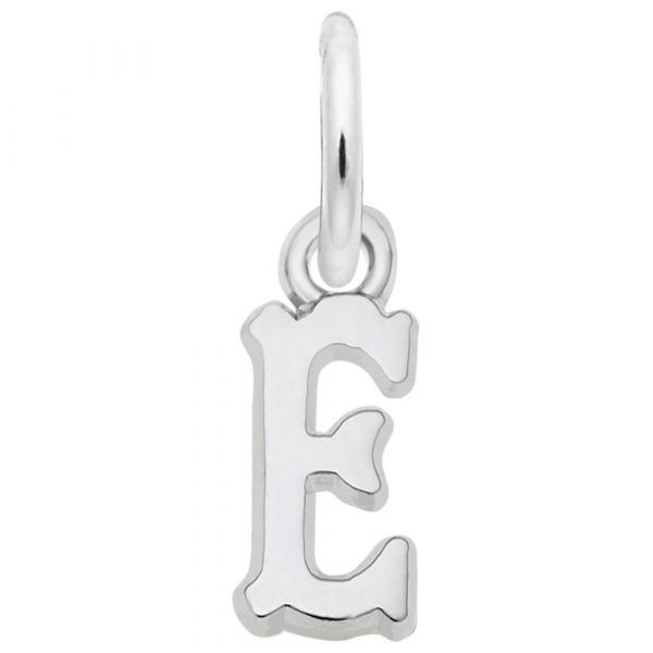 Sterling Silver Small Initial E Charm Erickson Jewelers Iron Mountain, MI
