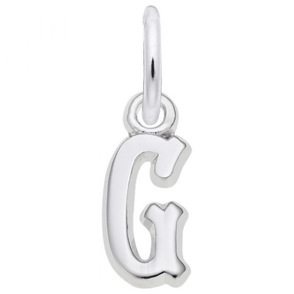 Sterling Silver Small Initial G Charm Erickson Jewelers Iron Mountain, MI