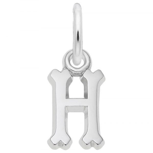 Sterling Silver Small Initial H Charm Erickson Jewelers Iron Mountain, MI