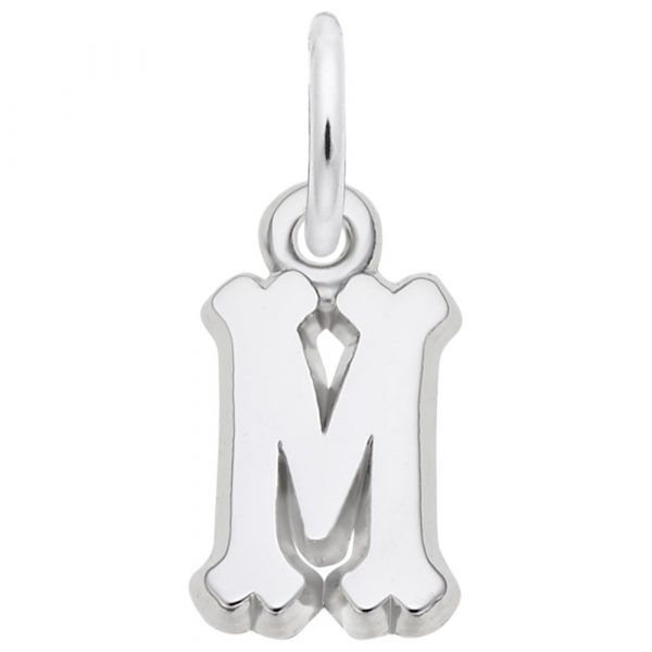 Sterling Silver Small Initial "M" Charm Erickson Jewelers Iron Mountain, MI