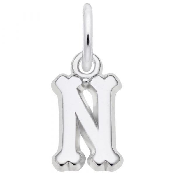 Sterling Silver Small Initial N Charm Erickson Jewelers Iron Mountain, MI