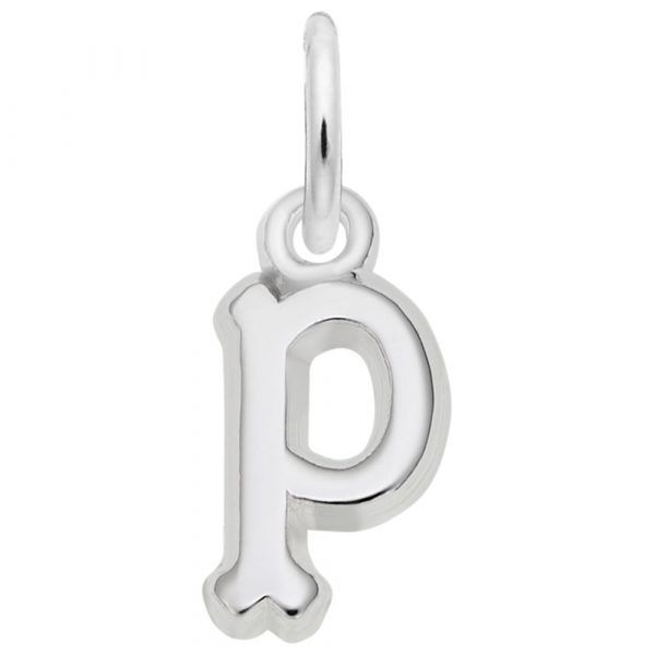 Sterling Silver Small Initial 'P' Charm Erickson Jewelers Iron Mountain, MI