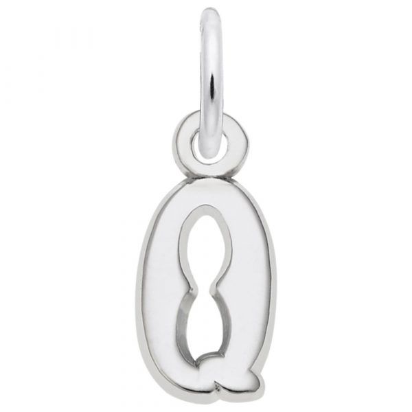 Sterling Silver Small Initial Q Charm Erickson Jewelers Iron Mountain, MI