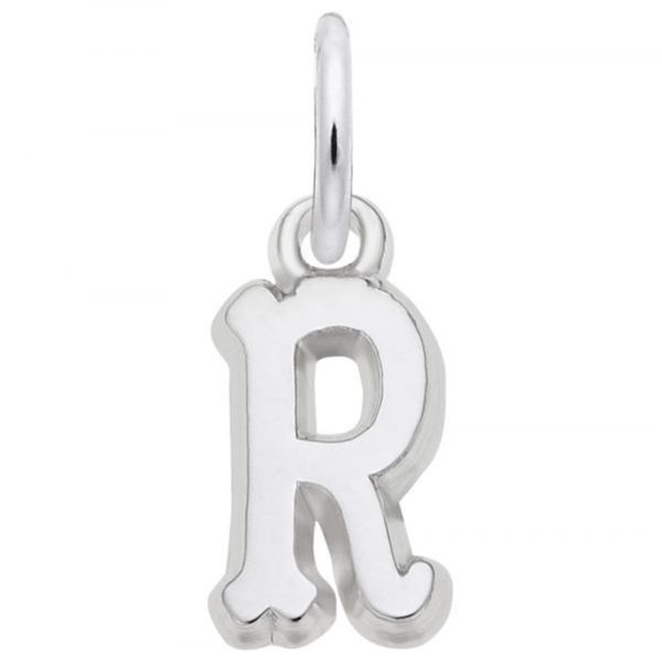 Sterling Silver Small Initial "R" Charm Erickson Jewelers Iron Mountain, MI
