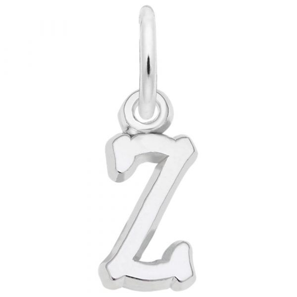 Sterling Silver Small Initial "Z" Charm Erickson Jewelers Iron Mountain, MI