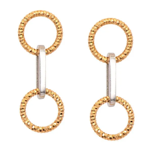 Silver Circles/Bar Eleanor Earrings Erickson Jewelers Iron Mountain, MI