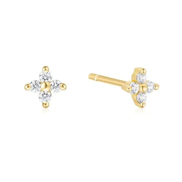 Sterling Silver Four Petal Stud Earrings Erickson Jewelers Iron Mountain, MI