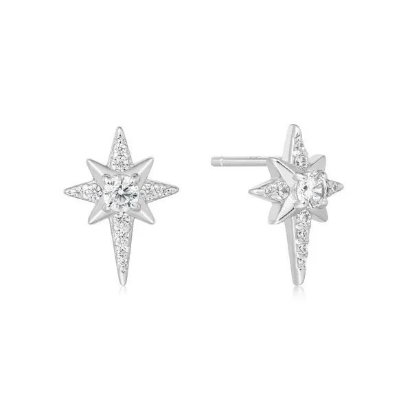Sterling Silver Eight Pointed Star Stud Earrings Erickson Jewelers Iron Mountain, MI