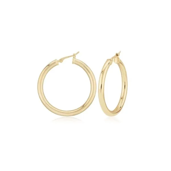 Sterling Silver Vermeil Yellow Gold Hoop Earrings Erickson Jewelers Iron Mountain, MI