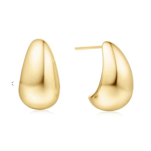 Sterling Silver Bold Dome Hoop Earrings Erickson Jewelers Iron Mountain, MI