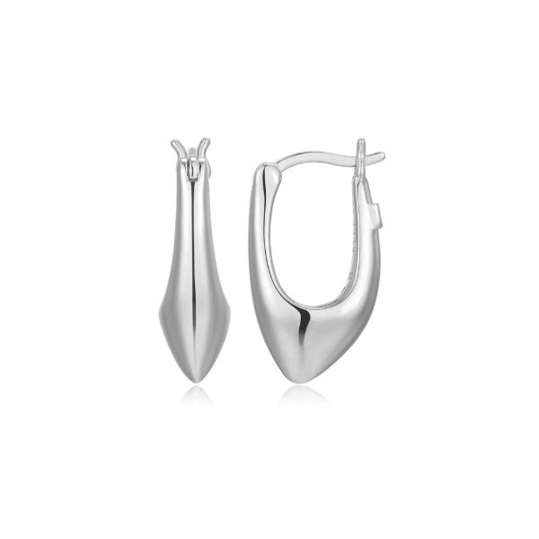 Sterling Silver Geometric Small Hoop Earrings Erickson Jewelers Iron Mountain, MI