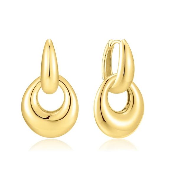 Sterling Silver Organic Pebble Hoop Earrings Erickson Jewelers Iron Mountain, MI