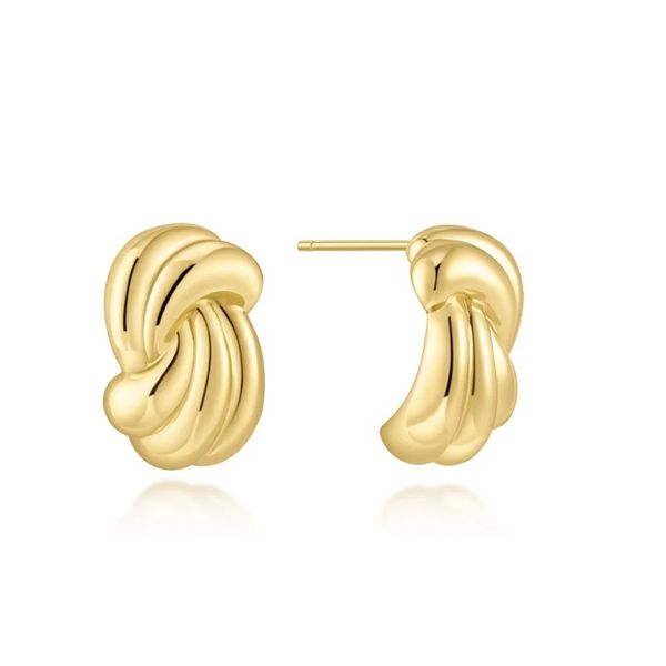 Sterling Silver Ripple Twist Drop Earrings Erickson Jewelers Iron Mountain, MI