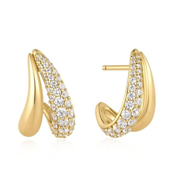 Sterling Silver Duet J Hook Stud Earrings Erickson Jewelers Iron Mountain, MI