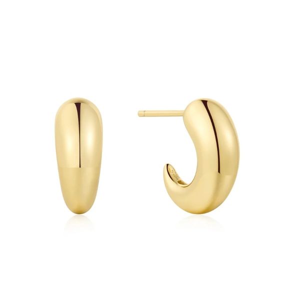Sterling Silver Domed J Hook Stud Earrings Erickson Jewelers Iron Mountain, MI