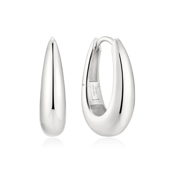 Sterling Silver Classic Dome Hoop Earrings Erickson Jewelers Iron Mountain, MI