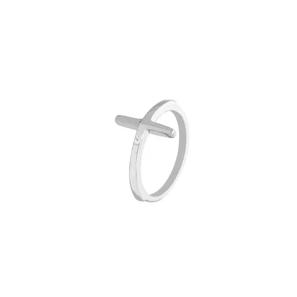 SILVER EAST 2 WEST CROSS RING Erickson Jewelers Iron Mountain, MI