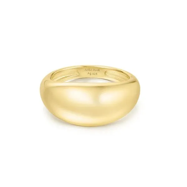 Sterling Silver with Yellow Gold Plating Bold Dome Ring Erickson Jewelers Iron Mountain, MI