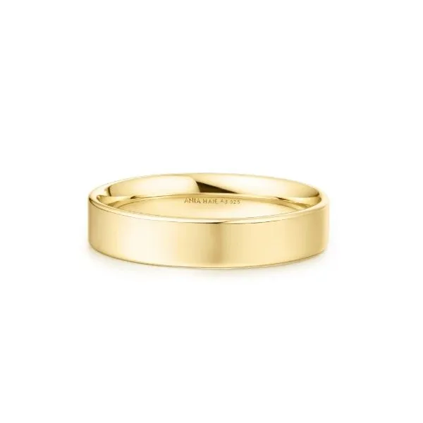 Sterling Silver Yellow Gold Plated 4mm Smooth Band Erickson Jewelers Iron Mountain, MI
