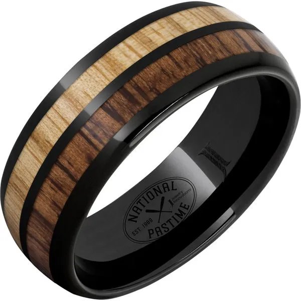 Men's Wood Inlay Ring Erickson Jewelers Iron Mountain, MI