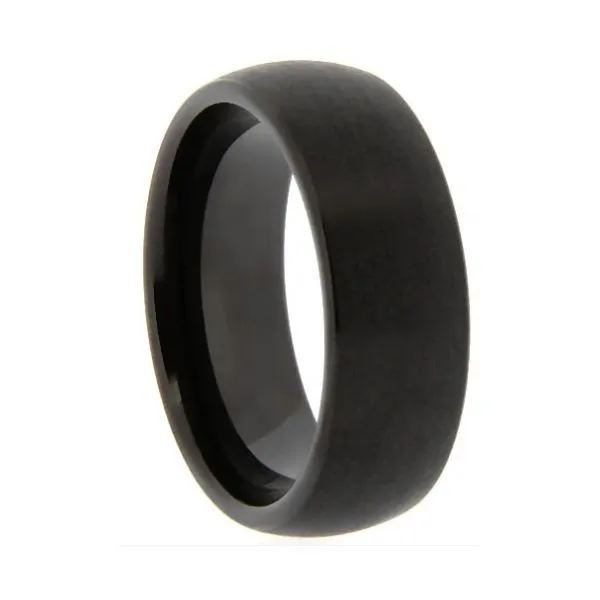 Black Tungsten Men's Wedding Ring Erickson Jewelers Iron Mountain, MI