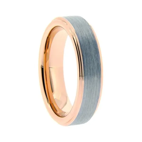 Tungsten Rose Grooved Ring Erickson Jewelers Iron Mountain, MI
