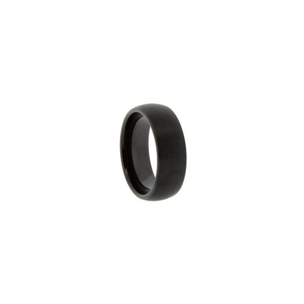 Men's Black Tungsten Wedding Band Ring Erickson Jewelers Iron Mountain, MI