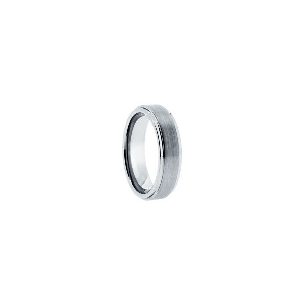 Men's Silver 6mm Tungsten Wedding Band Erickson Jewelers Iron Mountain, MI