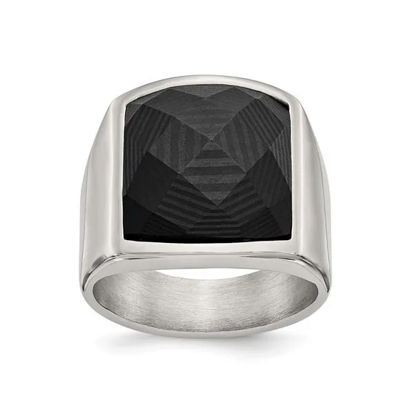 Men's Black Carbon Fiber Ring Erickson Jewelers Iron Mountain, MI