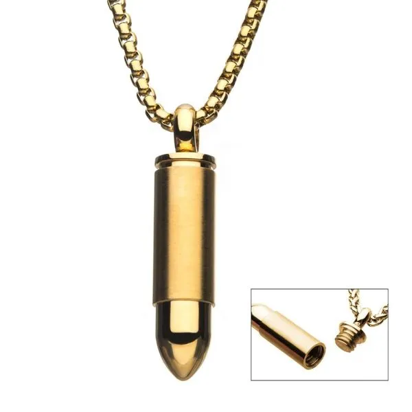 Memorial Bullet Ash Holder Necklace Erickson Jewelers Iron Mountain, MI