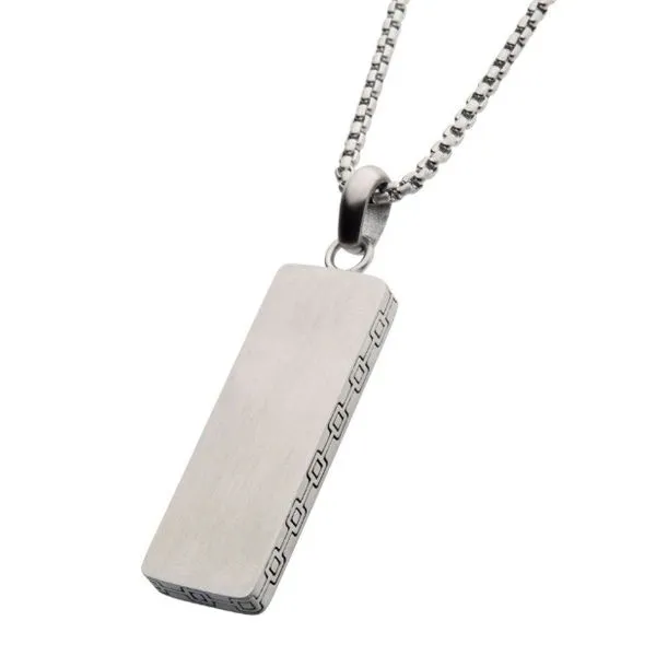 Engraveable Stainless Pendant & Chain Erickson Jewelers Iron Mountain, MI