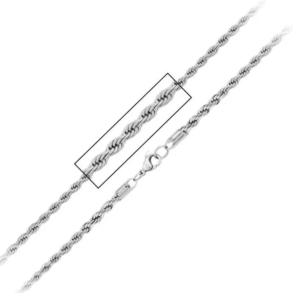 Stainless Steel Rope Chain Erickson Jewelers Iron Mountain, MI