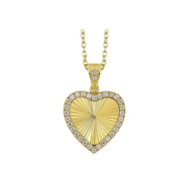 Stainless Steel Necklace with Cubic Zirconia Pendant Erickson Jewelers Iron Mountain, MI