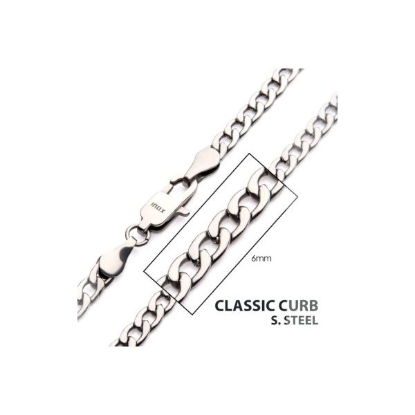 Stainless 6mm Classic Curb Chain Erickson Jewelers Iron Mountain, MI