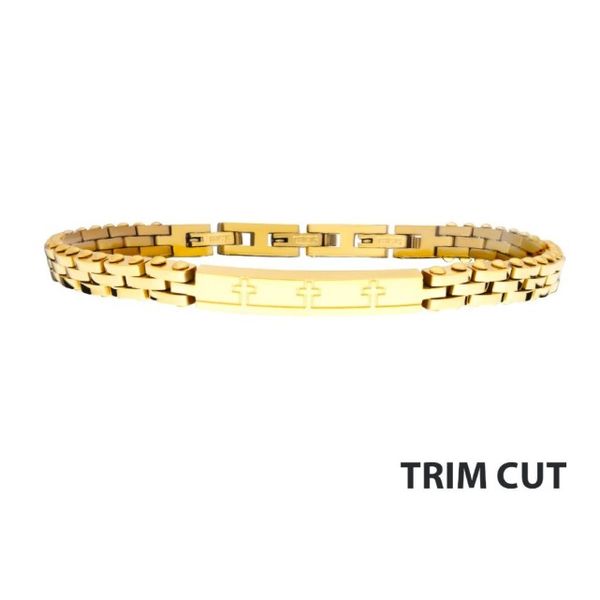 Stainless Steel Cross ID Bracelet Erickson Jewelers Iron Mountain, MI