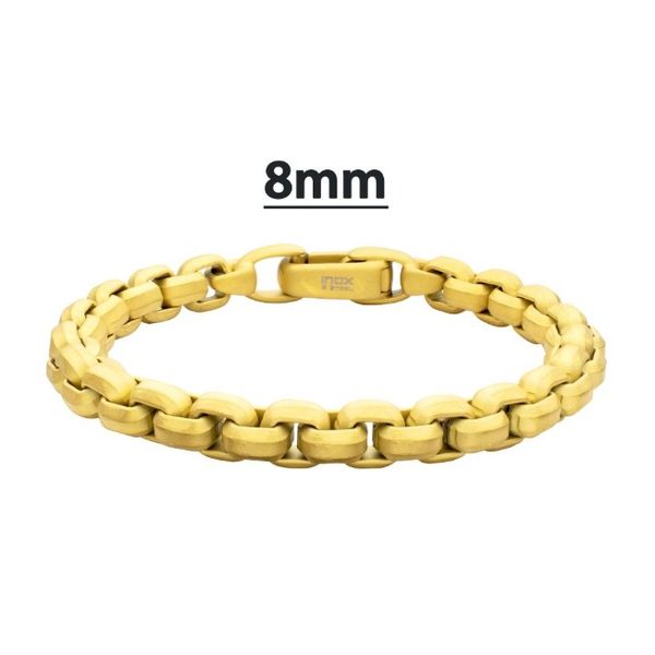 Matte Finish Stainless Steel Box Bracelet Erickson Jewelers Iron Mountain, MI