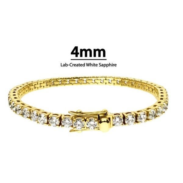 Stainless Steel White Sapphire Tennis Bracelet Erickson Jewelers Iron Mountain, MI