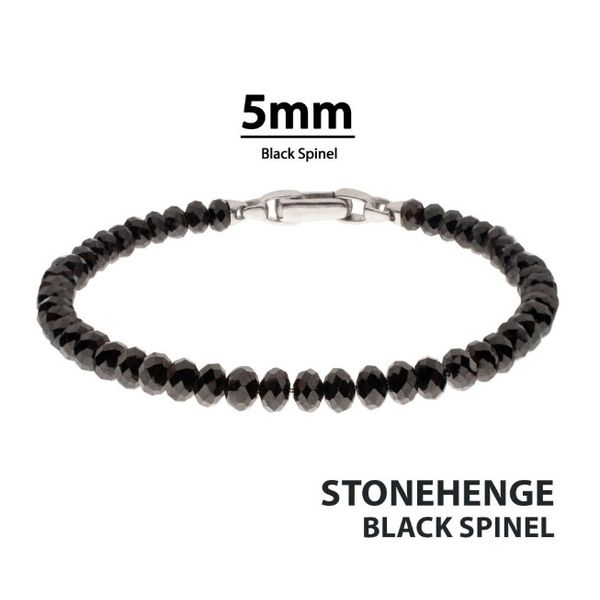 Stainless Black Spinel Bracelet Erickson Jewelers Iron Mountain, MI